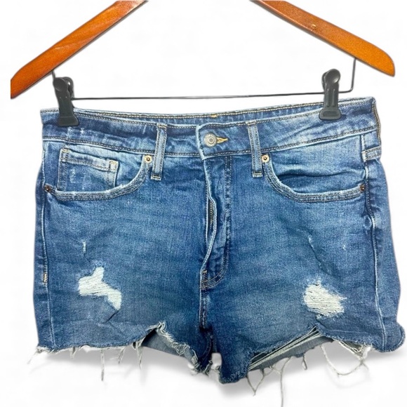 Old Navy Pants - Old Navy Blue Jean Shorts Distressed Casual Style